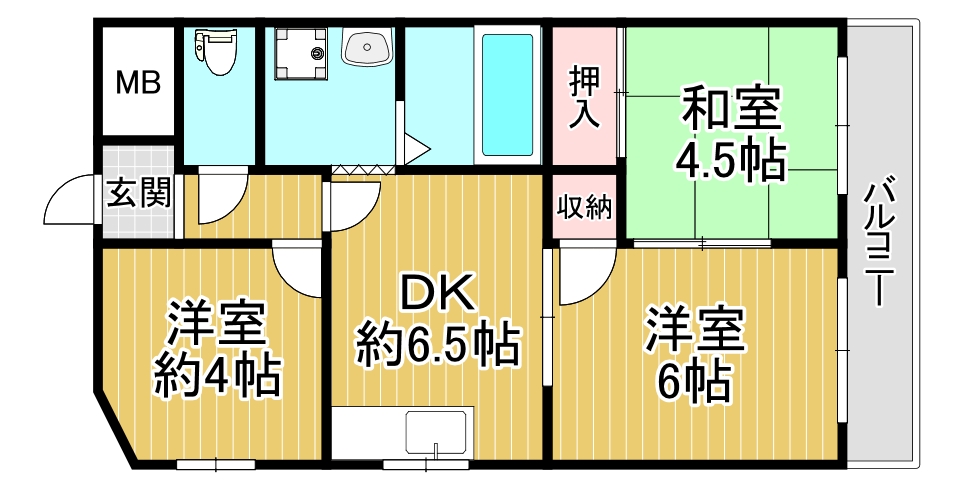 堺市中区陶器北のマンションの間取り