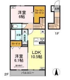 D-room Sachi IIの間取り