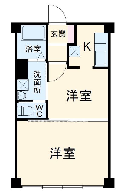 名古屋市熱田区二番のマンションの間取り