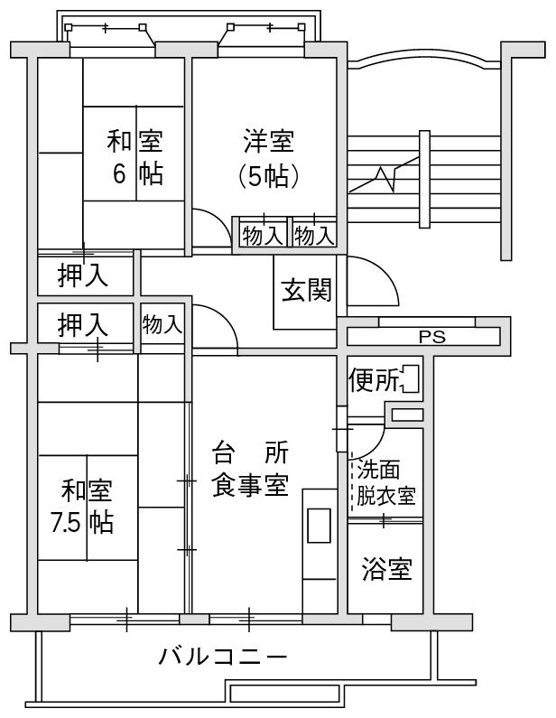 大阪府大阪市住吉区遠里小野２（一戸建）の賃貸物件の間取り