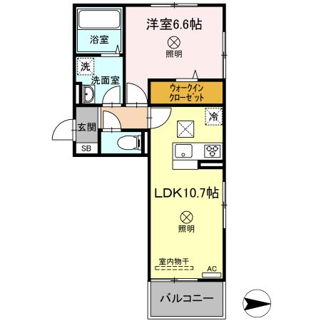 クレールＤ棟の間取り