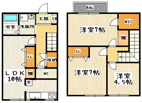 テラスハウス渡邉の間取り