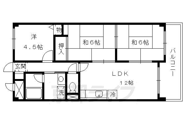 クレセントＫＹＫの間取り