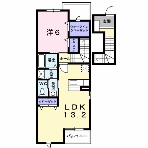 瀬戸内市長船町土師のアパートの間取り