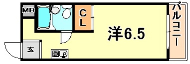 神戸市灘区岩屋中町のマンションの間取り