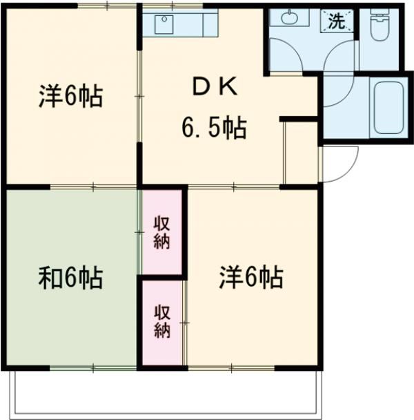 岩出市中島のアパートの間取り