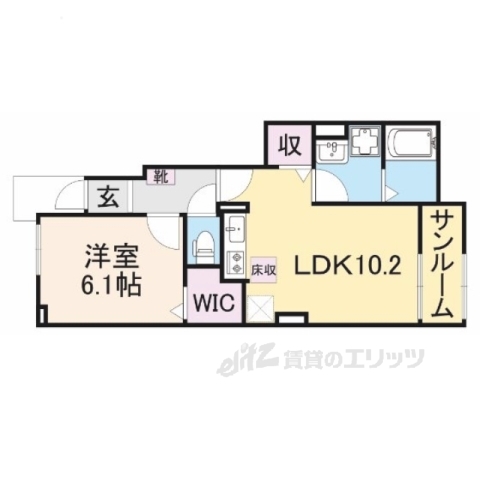 桜井市大字上之庄のアパートの間取り