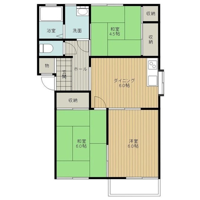 リベット浜山Ｂ棟の間取り