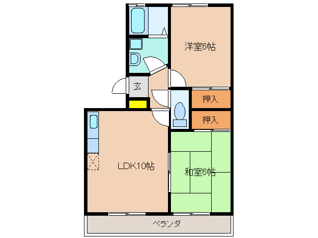 都城市都北町のアパートの間取り