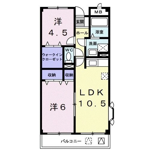 【ファシナシオン毛見IIの間取り】