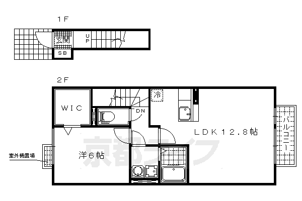 リビングタウン唐崎　Ａ棟の間取り