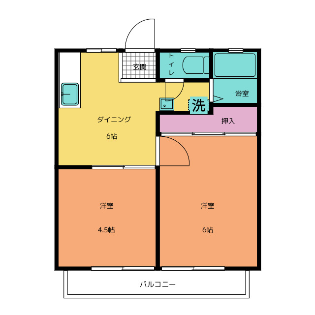 ベルハイツ稲荷の間取り