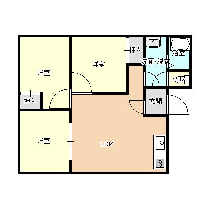 福知山市石原のマンションの間取り