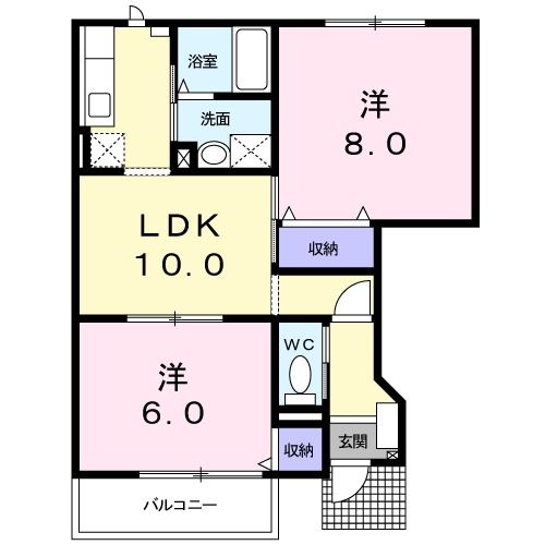 クレストール中野Ｂの間取り