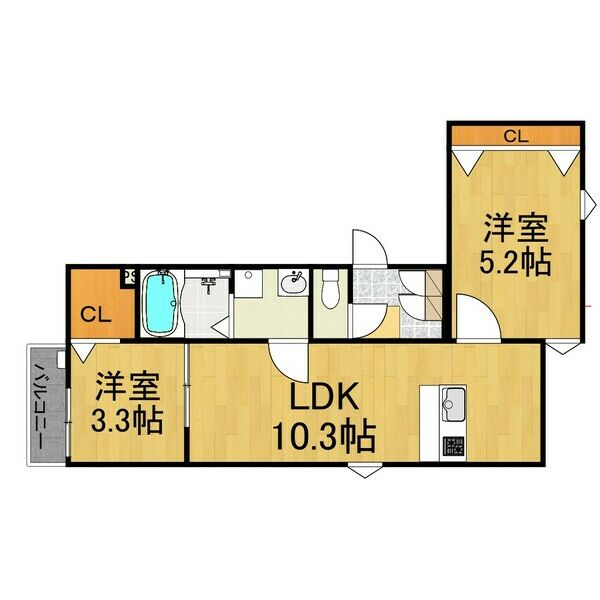 LECOCON蟹江IIの間取り