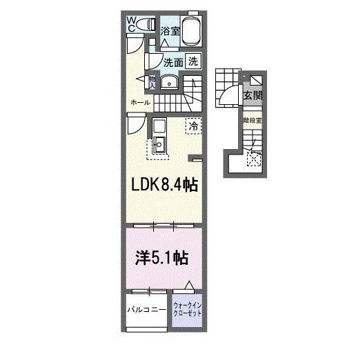 松本市大字島内のアパートの間取り