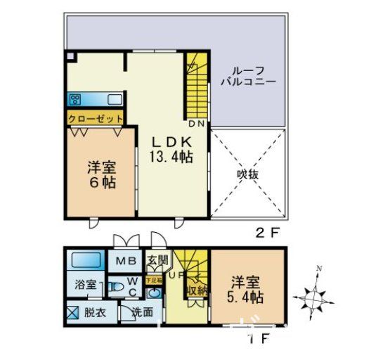 福岡市早良区高取のマンションの間取り