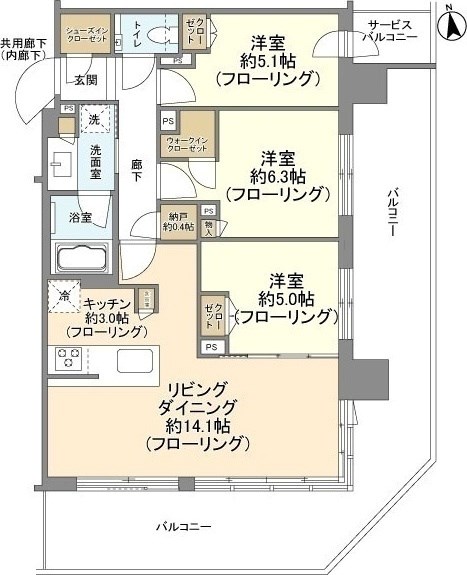 シティタワーズ東京ベイイーストタワーの間取り