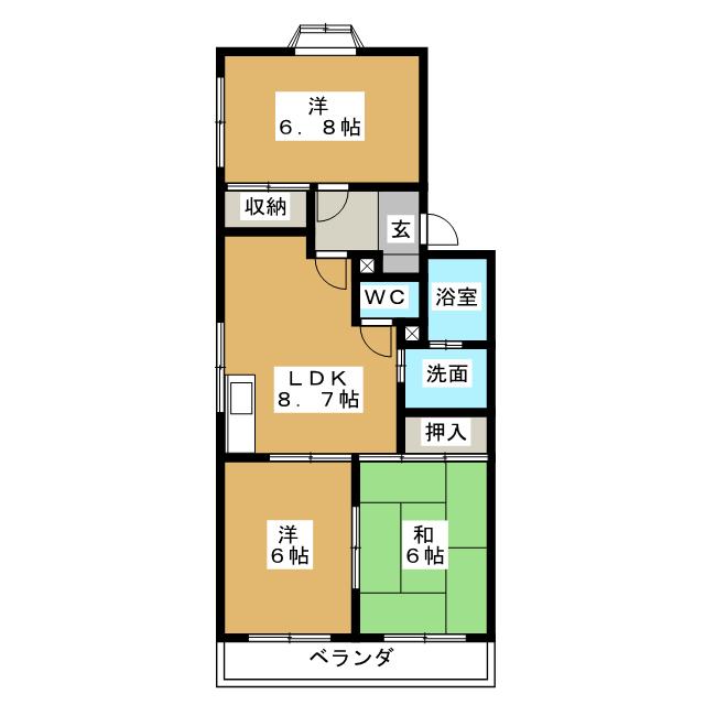 ハイツ株山の間取り