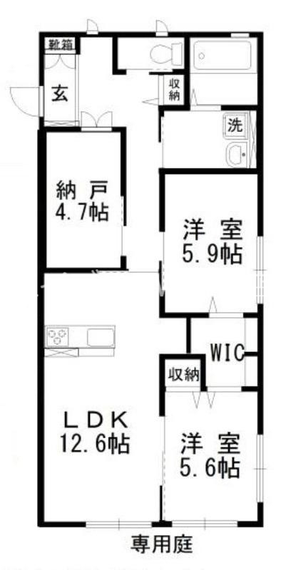 浅口市鴨方町六条院中のアパートの間取り