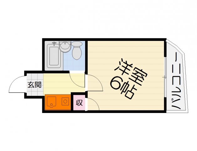 泉大津市助松町のマンションの間取り