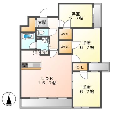 ユング城山の間取り