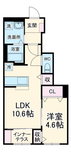 逗子市桜山のアパートの間取り