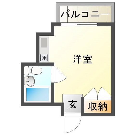 岡山市中区門田屋敷のマンションの間取り