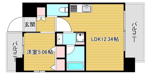 【プレジオ阿波座の間取り】