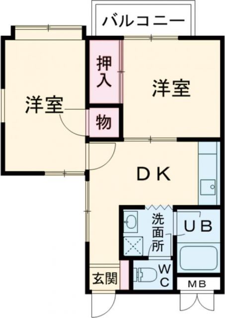 大田区南千束のマンションの間取り