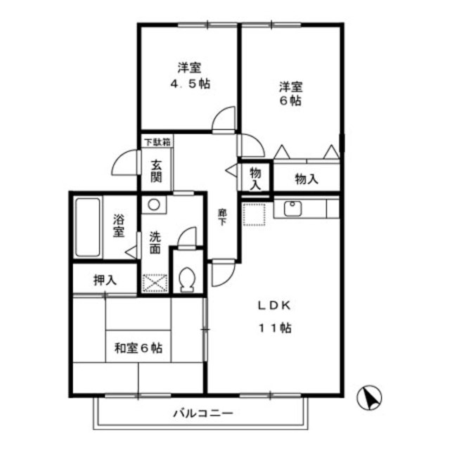 ソシア・コスモスの間取り