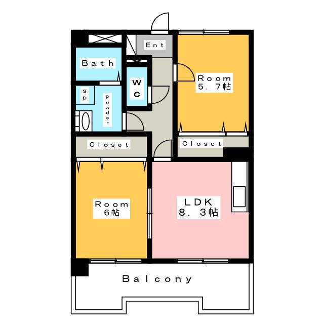 レイスペース小川　Ｂの間取り