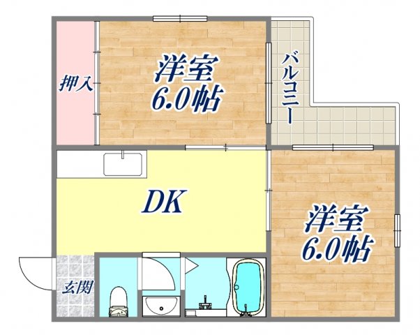 第2庭園ハイツの間取り