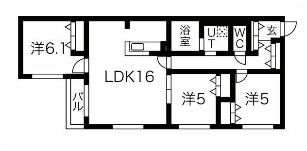 Contrail月寒の間取り