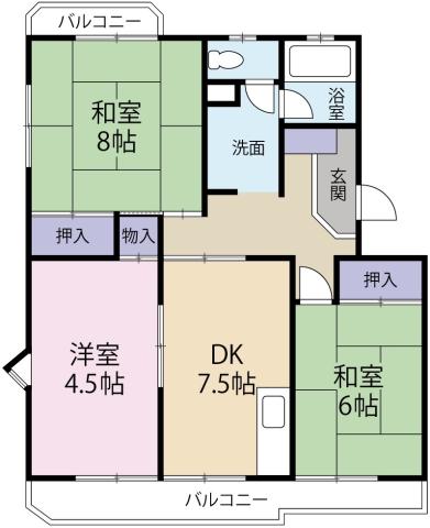 サンライズ新浜の間取り