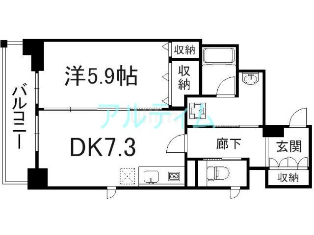 べラジオ五条堀川IIIの間取り