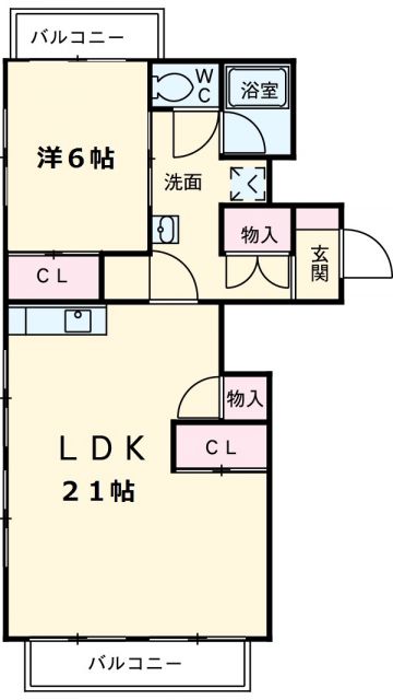 マンション一社の間取り