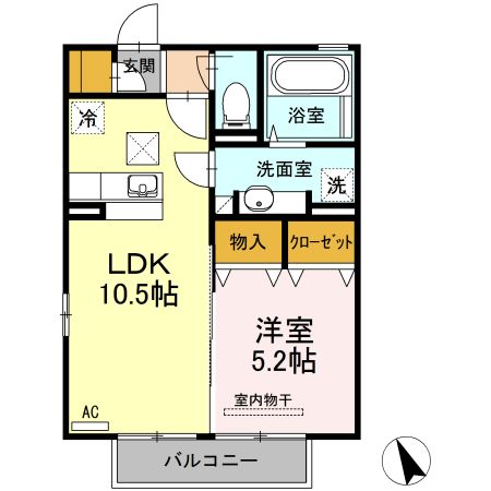 グランソレイユ伊勢の間取り