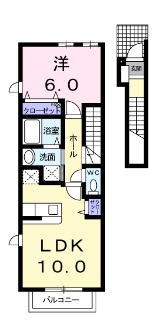 小松島市大林町のアパートの間取り