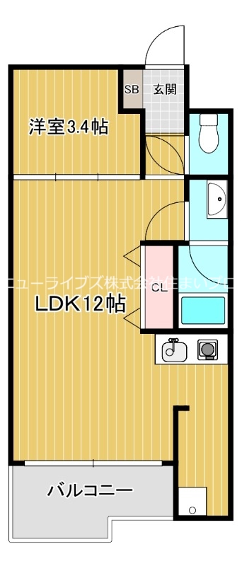 寝屋川市本町のマンションの間取り