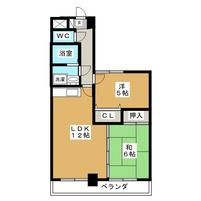 大田区西六郷のマンションの間取り