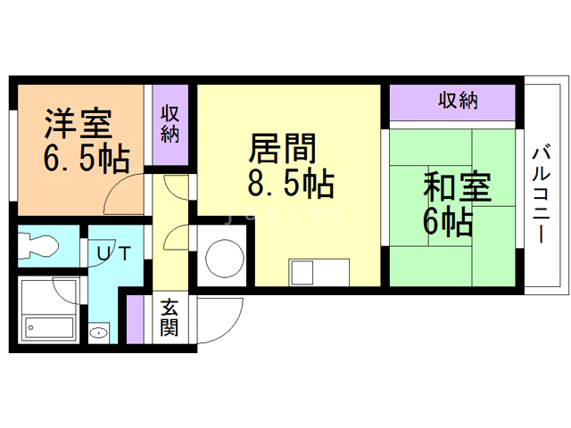 札幌市白石区南郷通のマンションの間取り