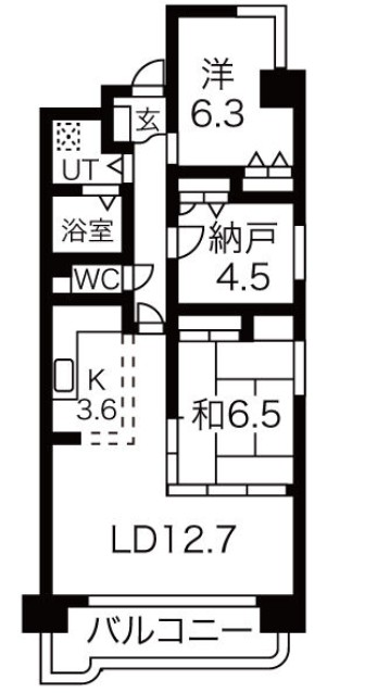 仙台市若林区土樋のマンションの間取り