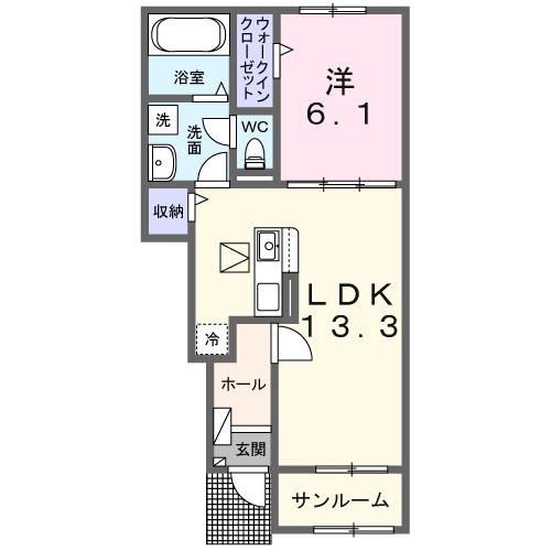 ラ　コリーナ　Ｇの間取り