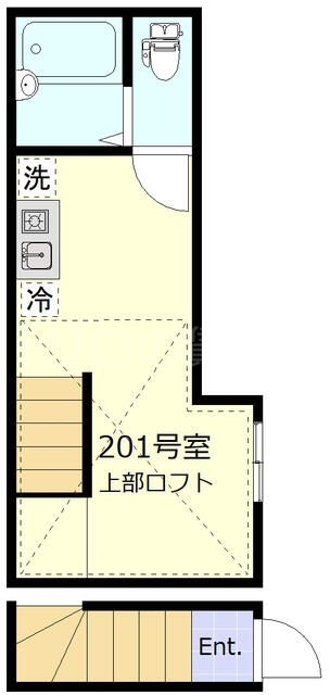 大田区大森北のアパートの間取り