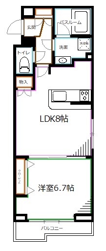 【杉並区宮前のマンションの間取り】