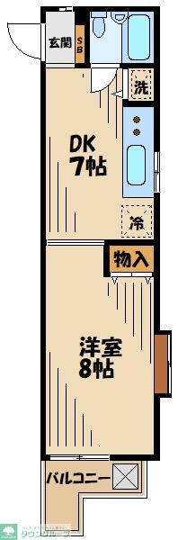 横浜市青葉区市ケ尾町のマンションの間取り