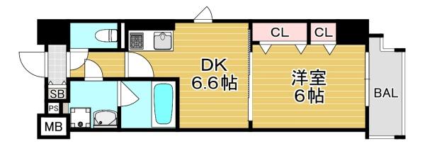 BROU上町台の間取り写真