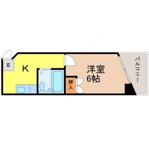 ＪＲ中央本線 鶴舞駅 徒歩5分 6階建 築37年の間取り写真