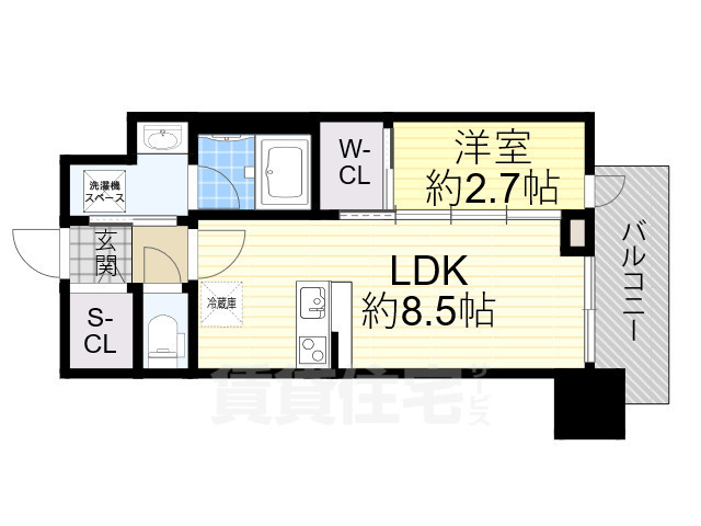 地下鉄御堂筋線 江坂駅 徒歩7分 15階建 築3年の間取り写真